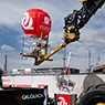 Displayballon auf Trussring, messetechnik outdoor